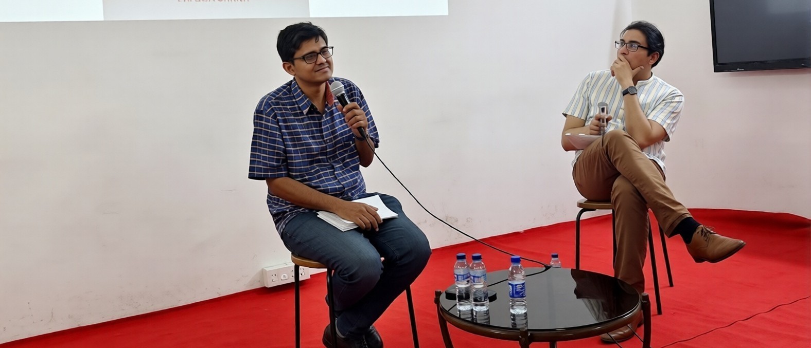 Prof. Ghosh in conversation with Dr. Pinaki Dey